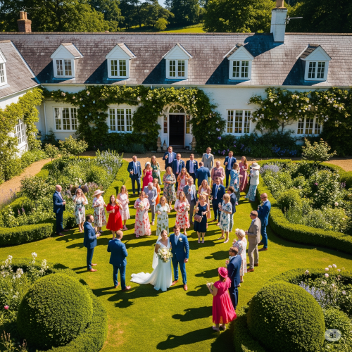 Wedding venue from above